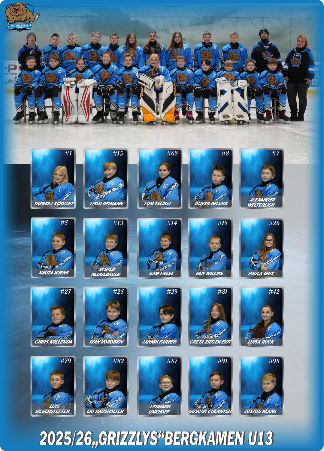 Team-Poster Grizzlys U13