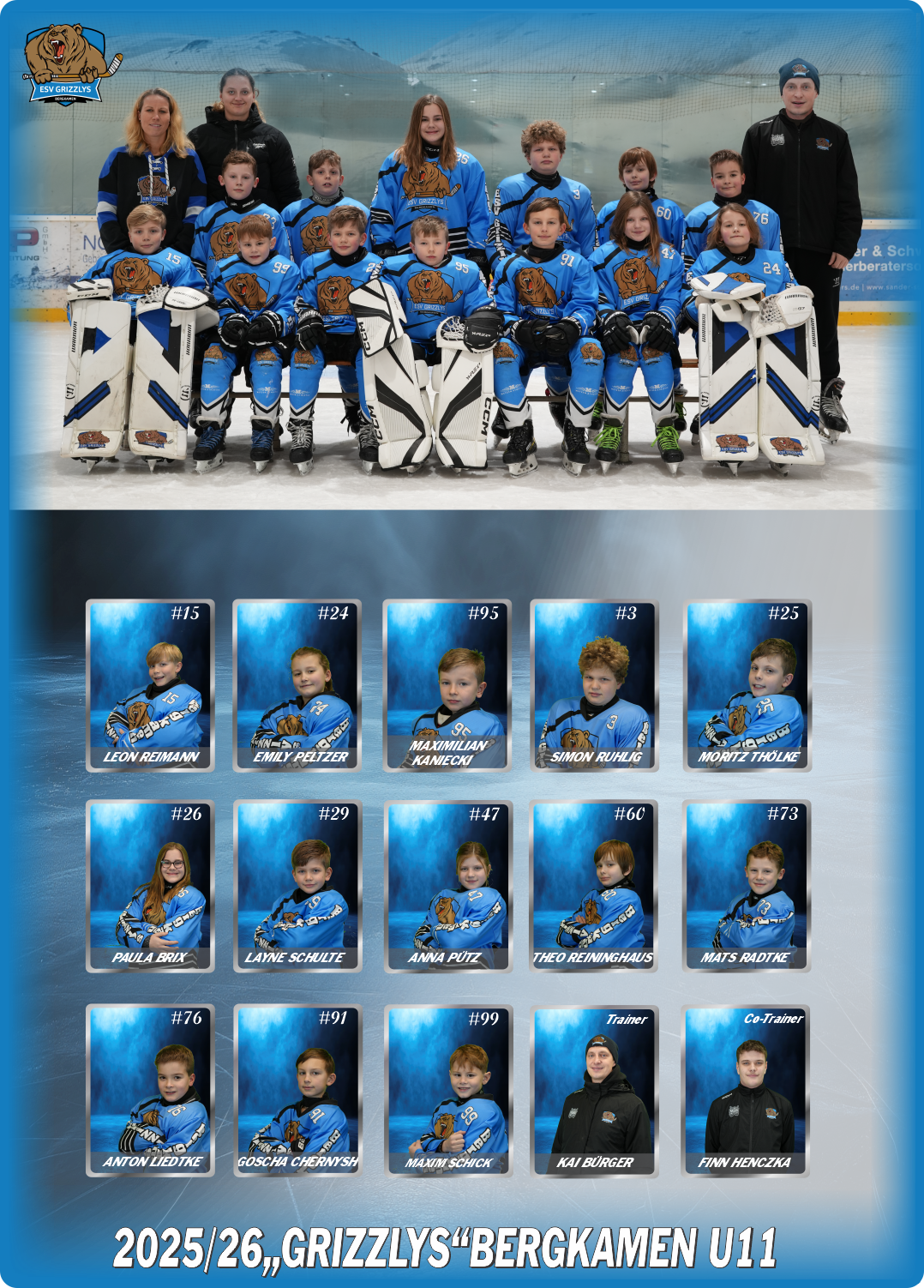 Team-Poster Grizzlys U11